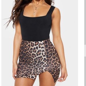 Cheetah Mini Slit Skirt